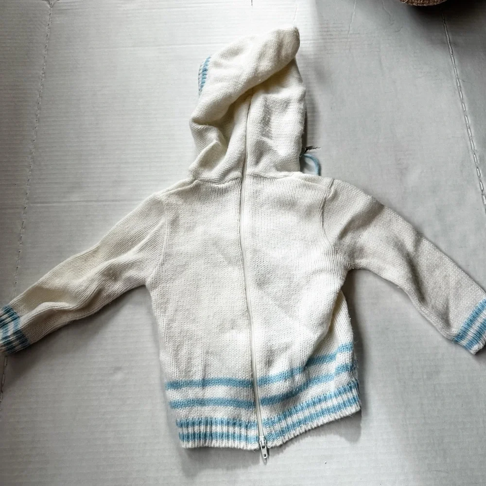VTG Tiny Tots Original 3D poodle hooded‎ sweater